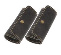 HONITANO 2pcs PU Leather Guitar Pick Storage Case Portable Guitar Picks Holder Lightweight Practical Design for Guitarists Convenient Buckle Closure for Music Lovers