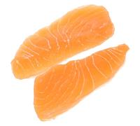 HONITANO 2pcs Realistic Salmon Model Food Display Props for Home Kitchen Decoration Shop Window Scene Layout Educational and Party Ornament