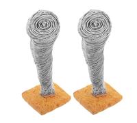 HONITANO 2pcs Resin Tornado Figurines Miniature Tornado Sculpture for Sand Table Decoration and Desktop Landscape Model Micro-landscape Ornaments for Educational Play and Shelf Display