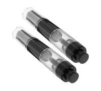 HONITANO 2pcs Retractable Powder and Blush Brush Set with Refillable Spray Bottle, Travel Makeup Brush for Loose Powder and Concealer Application, Soft Black Fiber Bristles for Face