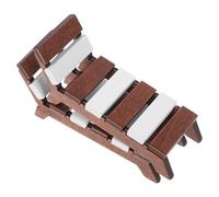 HONITANO 2pcs Scale Miniature Beach Chairs Lightweight Dollhouse Accessories Realistic Pool Lounge Mini Chair Ornaments for Garden and Sun Bathing Scenes