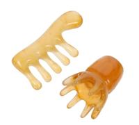 HONITANO 2Pcs Scalp Massage Comb with Smooth Polished Surface Static Wide Tooth Gua Sha Tools for Head Neck and Back Relaxation and Itch Soothing