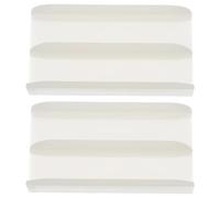 HONITANO 2pcs Shower Door Guide - Sliding Glass Shower Door Bottom Rail Replacement Bathroom Accessories - Top Hung Track Guide with 1/2inch Channel