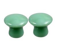 HONITANO 2Pcs Small Green Mushroom Shaped Facial Massaging Stones Jade Beauty Tools for Comfortable Skin Care and Easy to Hold Massage Stones for Face and Neck Relaxation