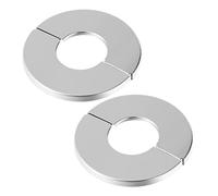 HONITANO 2pcs Split Plumbing Flange Covers Hole Stainless Steel Wall Split Flanges for Faucets Angle Valves Heating Pipes Durable Decorative Caps Easy Installation