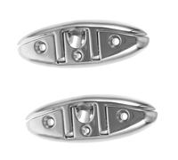 HONITANO 2pcs Stainless Steel Folding Boat Dock Cleats Pull-up Mooring Hardware for Kayak Yacht Canoe Space-saving Folding Design Corrosion-resistant Deck Tie Down Holder