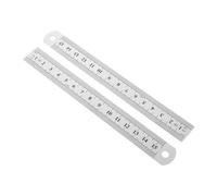 HONITANO 2pcs Stainless Steel Measuring Rulers Double Sided Precision Flat Ruler with Metric and Imperial Markings for School Office Home Use and Portable
