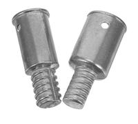 HONITANO 2pcs Telescopic Pole Adapter for Brush Broom Handle Floor Cleaning Tools Metal Thread Tip Replacement for Ceiling Scrubbing Tool Fitting Silver