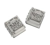 HONITANO 2pcs Tooth Storage Box Metal First Teeth Keepsake Boxes for Boys and Girls Memory Shower