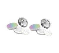 HONITANO 2PCS Ultra Thin Loose Powder Box with Puff Portable Cosmetic Powder Case for Setting and Touch Up Abs Material Compact Makeup Container for Home and Salon Use