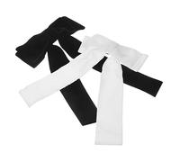 HONITANO 2pcs Velvet Bow Hair Clips Large Bowknot Ribbon Hairpins Stylish Hair Accessories for Daily Wear Parties and Special Occasions Black White