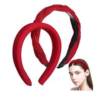HONITANO 2pcs Vintage Wide Headbands for Women Thick Hair Accessories Solid Color Styles for Parties Festivals Everyday Wear Management Versatile Fashion Options