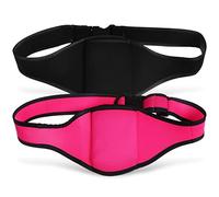 HONITANO 2pcs Wireless Microphone Transmitter Waist Belts Mic Carrier Packs Fitness Microphone Holder Belts Black and Rose Red for Stage and Trainer Use