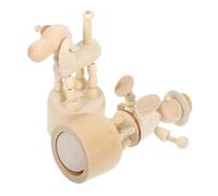 HONITANO 2pcs Wooden Animal DIY Craft Unfinished Wood Figures for Wood Thumb Push Puppets for Home Decoration and Art Classes Educational and Interactive Doll Peg Puppets