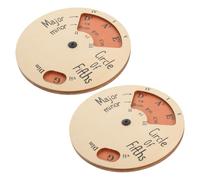 HONITANO 2pcs Wooden Melody Wheel Instrument Tool for Musicians with Simple Operation and Handy Design, Desktop Decor for Placing on Desks Or Bedside Tables