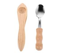 HONITANO 2pcs Wooden Spoon Percussion Handmade Folk Musical Instruments for Rhythm Spoons Traditional Montessori Music for Family Parties