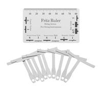 HONITANO 2sets Guitar String Action Gauge Ruler with Metric and Imperial Scales for Accurate String Height Measurement Material Compact Suitable for Acoustic and Electric Guitars and Bass