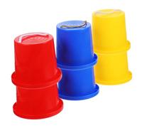 HONITANO 3 Pairs Jumping Stilts Plastic Bucket Walkers Outdoor Balance Training for Coordination Development Safe PE Equipment for Garden Play Random Color