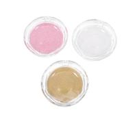 HONITANO 3 Pcs Eyelash Storage Boxes Crystal False Eyelash Cases with Gold and Rainbow Base Cards, Compact Lash Packing Containers for Travel and Makeup Organization