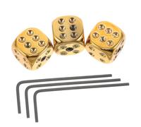 HONITANO 3 Set Dice Shape Guitar Knobs with Wrench Metal Volume Tone Control Replacement for Electric Bass Guitar Accessories Fit Easy Installation Unique Design for Enhanced Playability