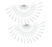 HONITANO 30pcs Heavy Duty Steel Wire Fishing Leader with Rotating Snap Bite Saltwater Leader Rig for Bait Lure and Hook Connection Wear Resistant Swivel Line for Tangle Fishing