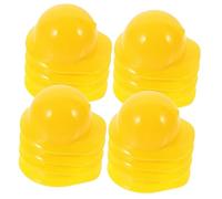 HONITANO 30pcs Miniature Safety Helmet Model Mini Construction Hats Plastic Doll Accessories for Party Cake Wine Bottle Decoration Yellow