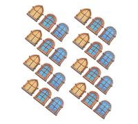 HONITANO 30pcs Miniature Wooden Dollhouse Window Frames DIY Micro Landscape Ornament for Scene Layout Lightweight Vintage Style for Dollhouse Decoration and Craft Projects
