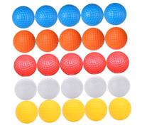 HONITANO 30pcs Non Porous Hollow Practice Balls for Indoor Training Lightweight Soft Training Aids in White Yellow Orange Swing Golf Balls Each Color