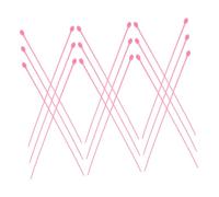 HONITANO 30pcs Pink Plastic Perming Needles and Hair Roller Pins Set, Heat-resistant Perm Clips for Professional Hairdressing and Styling Salon Supplies