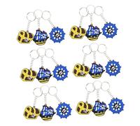 HONITANO 30pcs Pirate Keychain Soft PVC Lightweight Pirate Party Favors for Boys Bag Decorations Backpack Charms Classroom Prize Accessories