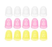 HONITANO 30pcs Reusable Silicone Guitar Finger Tips Protector Covers for Fingertips Pain Relief during Playing String Instruments Sewing