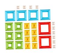 HONITANO 30Pcs Stackable Building Blocks Educational for Preschool Early Learning Construction Smooth Safe Material