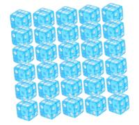 HONITANO 30pcs Transparent Sky Blue Six-sided Dice for Board Games Lightweight Acrylic Game Props for Party Gatherings and and Compact Replacement Dices