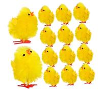 HONITANO 36Pcs Mini Easter Chicks Decorations Cute Fluffy Chick for Easter Decor Adorable Chick Figures for Home Party and DIY Egg Bonnet Festivities