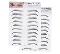 HONITANO 3d Hair-like Eyebrow Transfer Stickers 2 Pieces Waterproof Fake Eyebrows for Men and Women Daily Makeup Natural-looking Brow Stickers