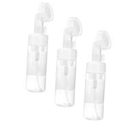 HONITANO 3pcs 150ml Foaming Bottle Set with Brush Head, Refillable Pump Dispenser for Facial Cleanser and Travel Use, Multi-function Mousse Foam Bottles for Household Skincare