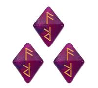 HONITANO 3Pcs Acrylic Rune Dice Set 8-Sided Polyhedral Multi-Colored Rpg Dice for Tabletop Games and Divination Purple Blue Crystal Effect