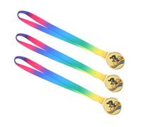 HONITANO 3pcs Bicycle Racing Medals with Lanyards Lightweight Metal Cycling Competition Awards for Cyclists Sports Events Multipurpose Commemorative Keepsakes