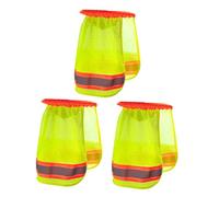 HONITANO 3pcs Breathable Hard Hat Neck Flap Sun Protection Gear with Reflective Strip Full Brim Sunshade Cover for Outdoor Work Lightweight Mesh Shield for Head and Neck Safety