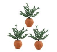 HONITANO 3pcs Doll House Decoration Dollhouse Accessories Dollhouse Miniature Garden Accessories Micro Bonsai Flowerpot Mini Bonsai Succulent Mini Flower Pots Green Clay