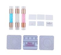 HONITANO 3pcs Double-end Manicure Nail Stamper Acrylic Nail Art Decor Set with Silicone Templates for DIY Art Designs at Home