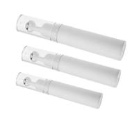 HONITANO 3pcs Eye Cream Roller Bottles Set, Refillable Empty Roller Ball Applicators for Essential Oils, 5ml 10ml 15ml Vacuum Travel Bottles with White Cap for Eye Serum Massage