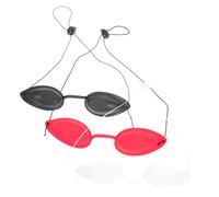 HONITANO 3Pcs Eye Protection Goggles for Skin Care and Beauty Machines Light Blocking Salon Shades for Tanning Therapy Travel with Comfortable Fit in Black White Red