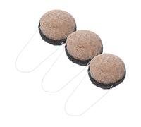 HONITANO 3pcs Facial Exfoliating Sponge with Walnut Seed Bamboo Charcoal Dual-sided Design for Deep Pore Cleansing Gentle Nonabrasive Scrubber for Sensitive Skin Men and Women Bath Shower