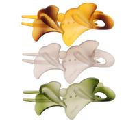 HONITANO 3pcs Floral Frosted Clip Hair Bun Accessories for Women Bridal Hair Clip Elegant Barrettes Wedding Vintage Accessories for Girls