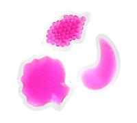 HONITANO 3pcs Gel Ice Packs for Facial Care Heat Cold Treatment Eye Lip Gel Pads for Puffiness Relief Suitable for Skin Types Includes Washable Pouch