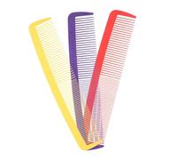 HONITANO 3pcs Giant Wide Tooth Comb Prank Props for Halloween Carnival Party Lightweight Huge Costume Accessories in Red Yellow Purple for Fun Festive Events