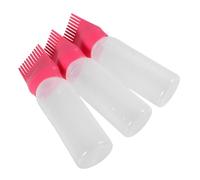 HONITANO 3pcs Hair Root Applicator Bottle with Comb for Precise Hair Dye and Oil Application and User-friendly Design Suitable for Salon and Home Use