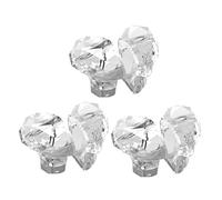 HONITANO 3pcs Heart-Shaped Toilet Push Button Pusher Transparent Multifunctional Toilet Flush Button for Long Nails Bathroom Accessory