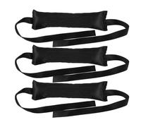 HONITANO 3pcs Heatless Curls Overnight Rods - Soft Ribbon Wraps Curling Sticks for Women Long Hair - No Damage Hair Rollers for Home Sleeping Hairstyling 27" (Black)